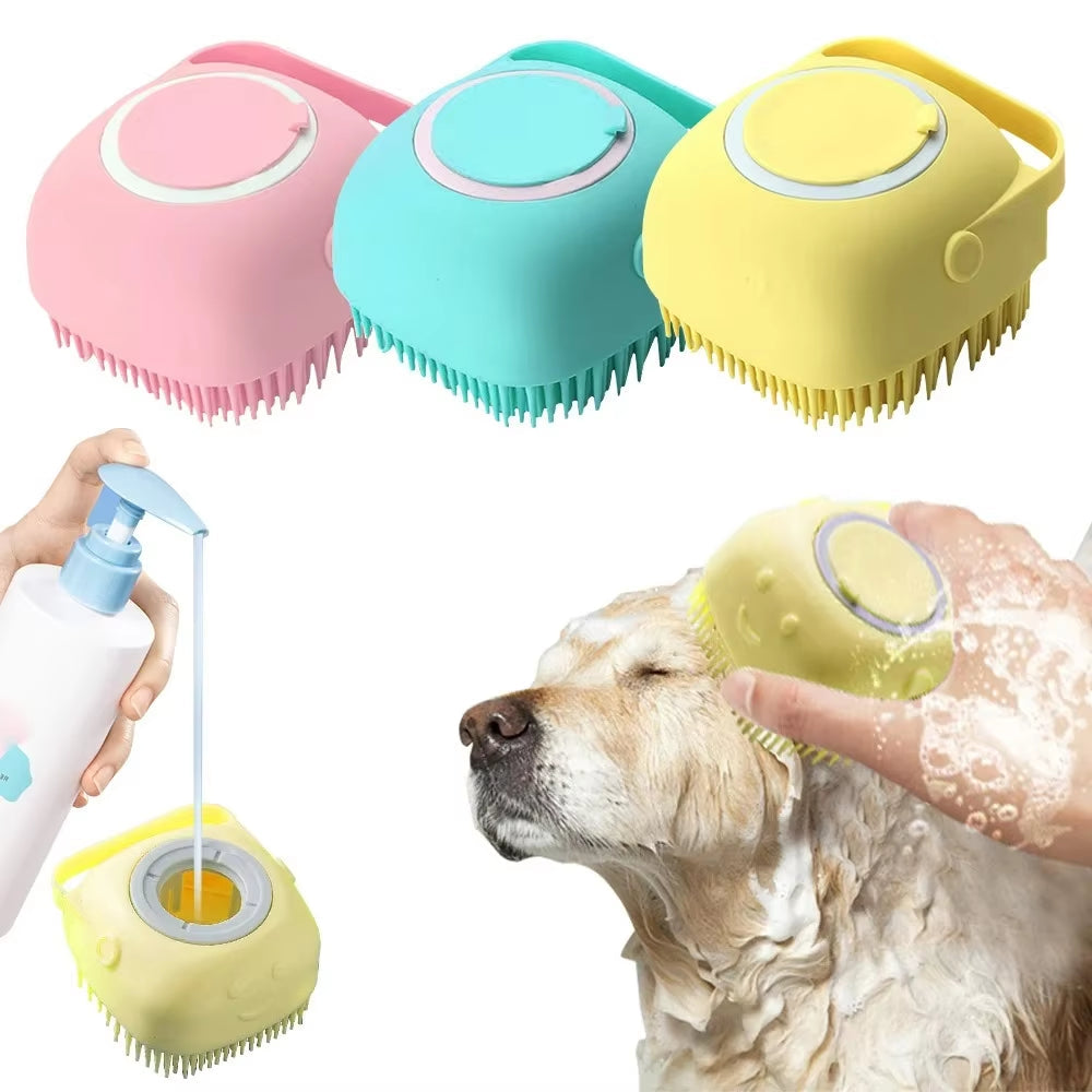 Silicone Bath Brush with Shampoo Dispenser