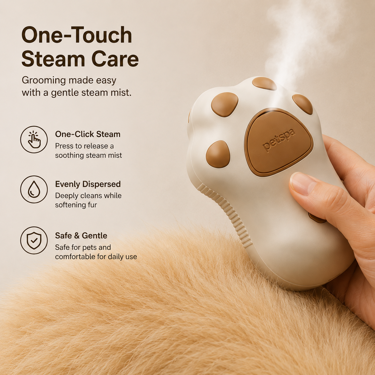 Self-Cleaning Pet Grooming Brush
