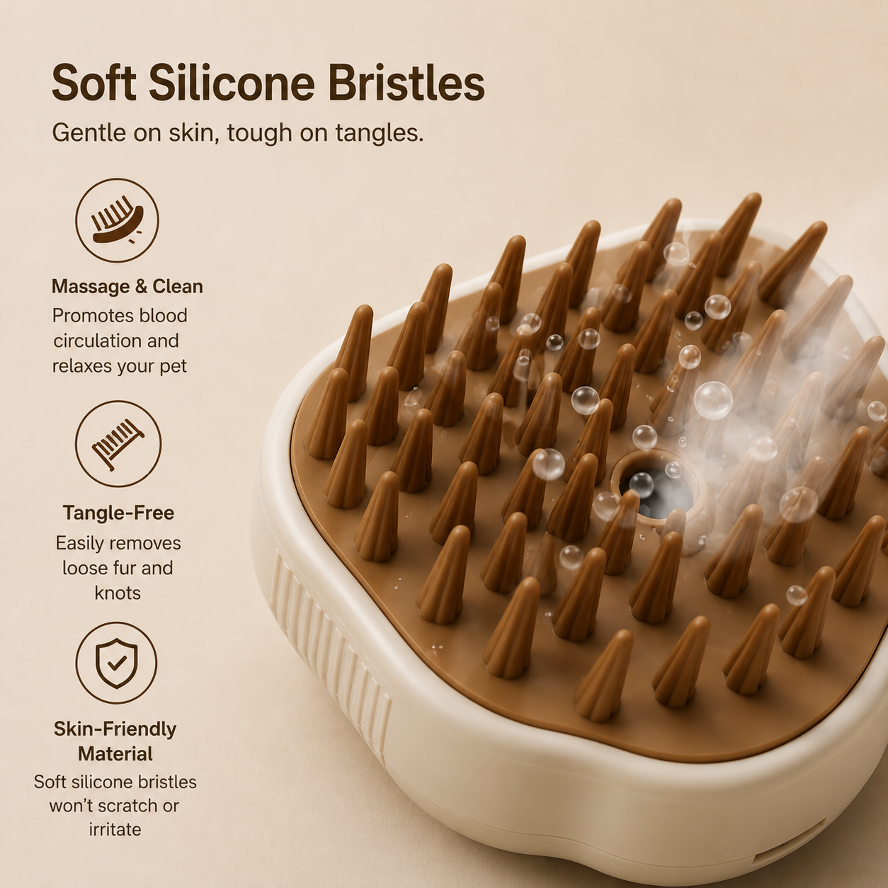 Self-Cleaning Pet Grooming Brush