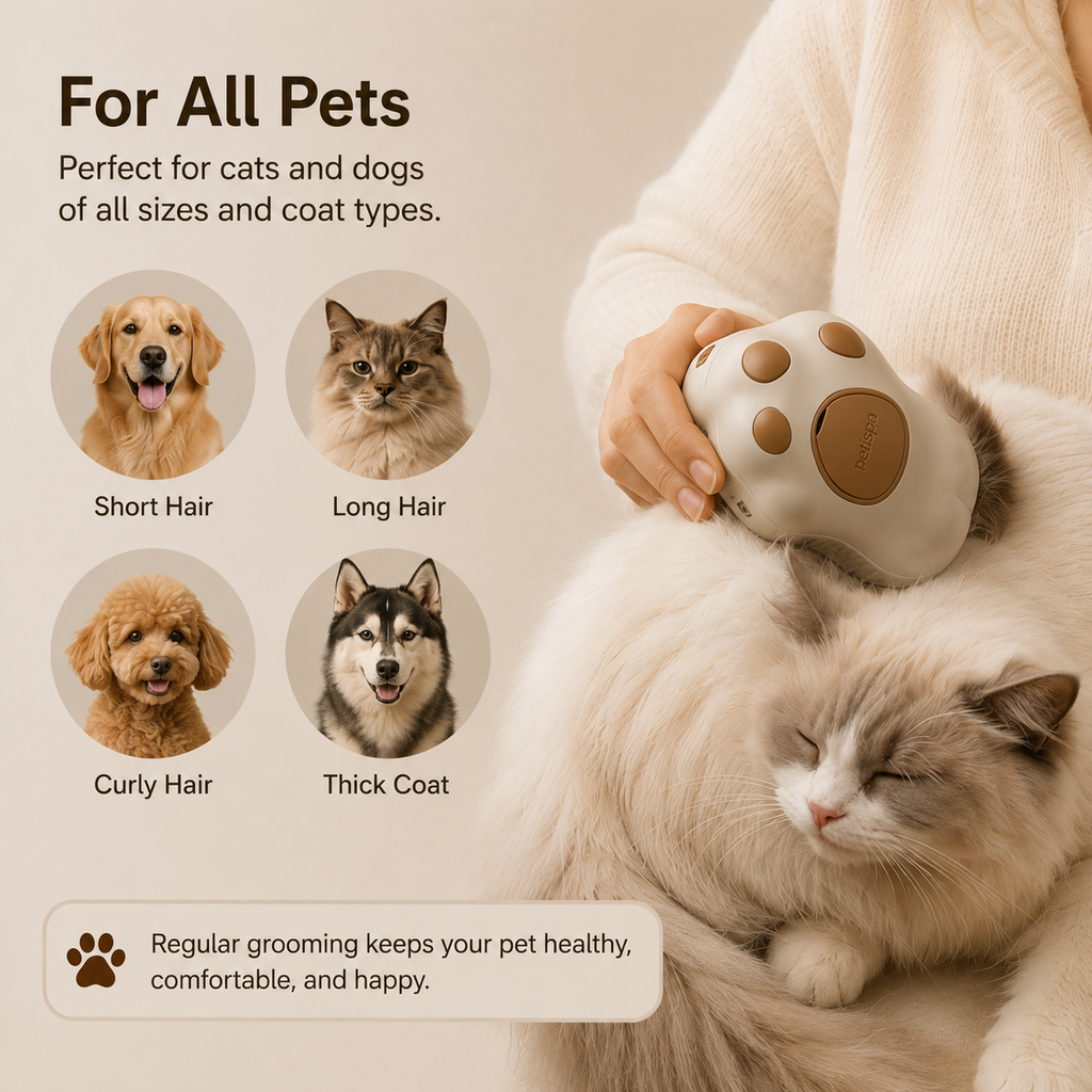 Self-Cleaning Pet Grooming Brush