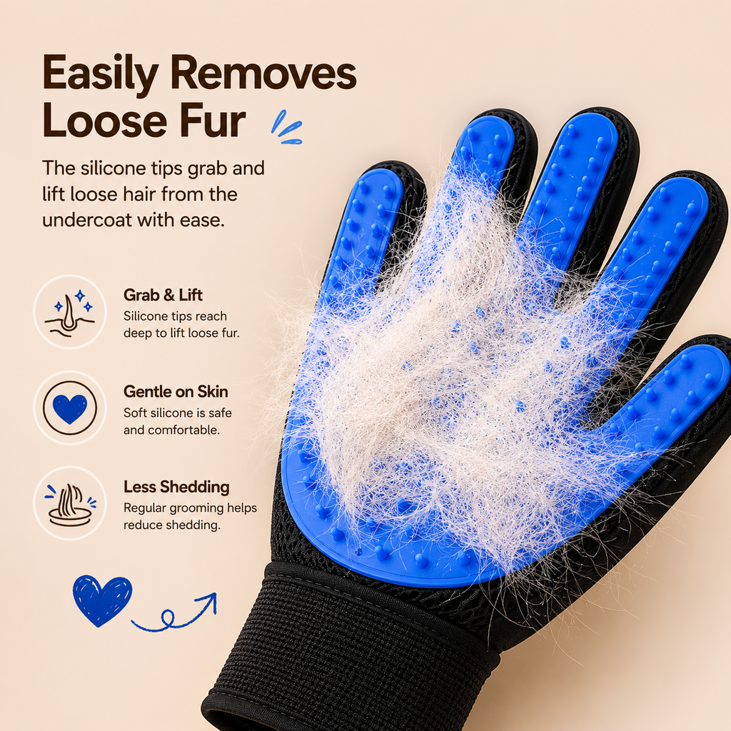 Pet Grooming Silicone Gloves