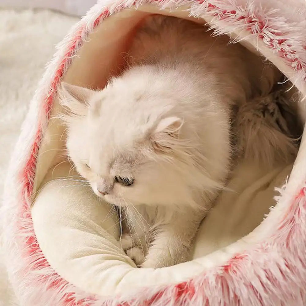 Cozy Plush Cat Bed
