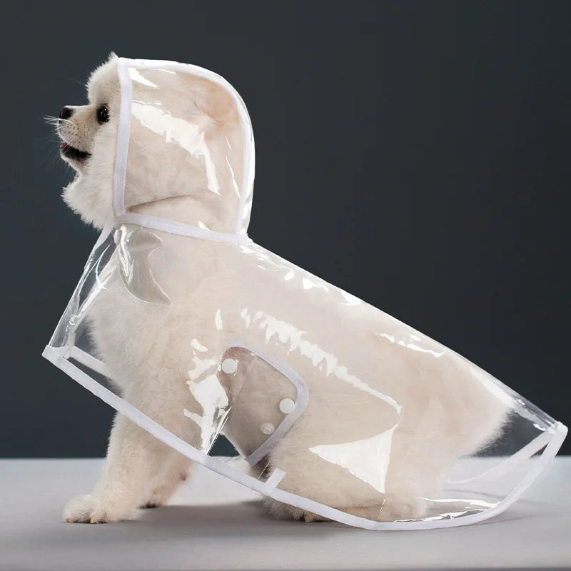 Waterproof Transparent Dog Raincoat with Hood