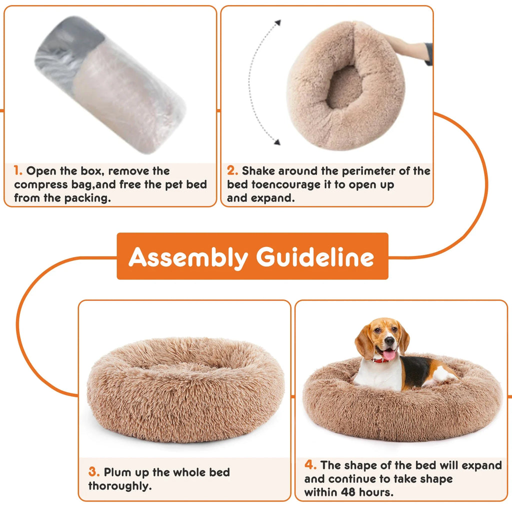Round Calming Dog Bed