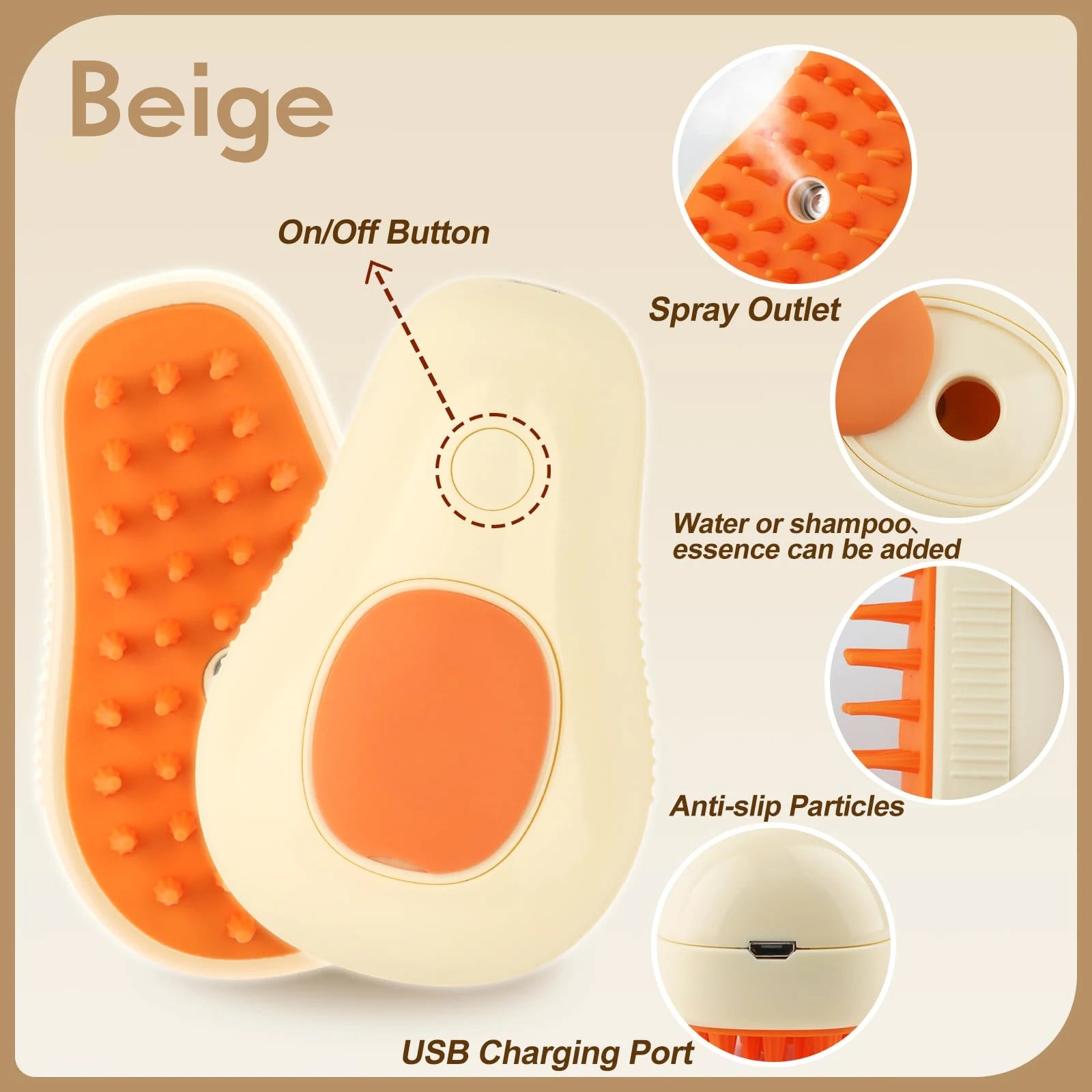 Self-Cleaning Pet Grooming Brush