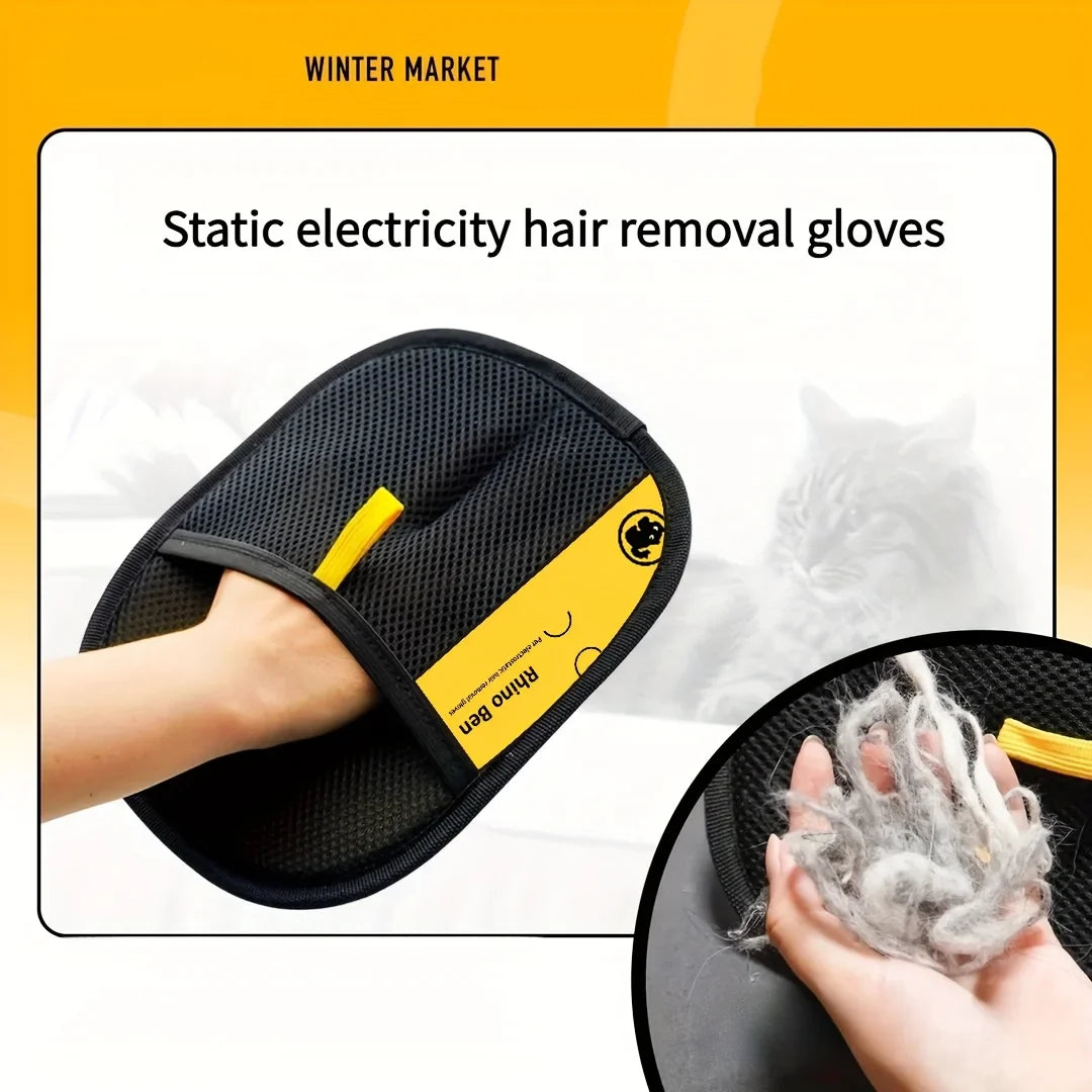 Pet Hair Remover Grooming Gloves