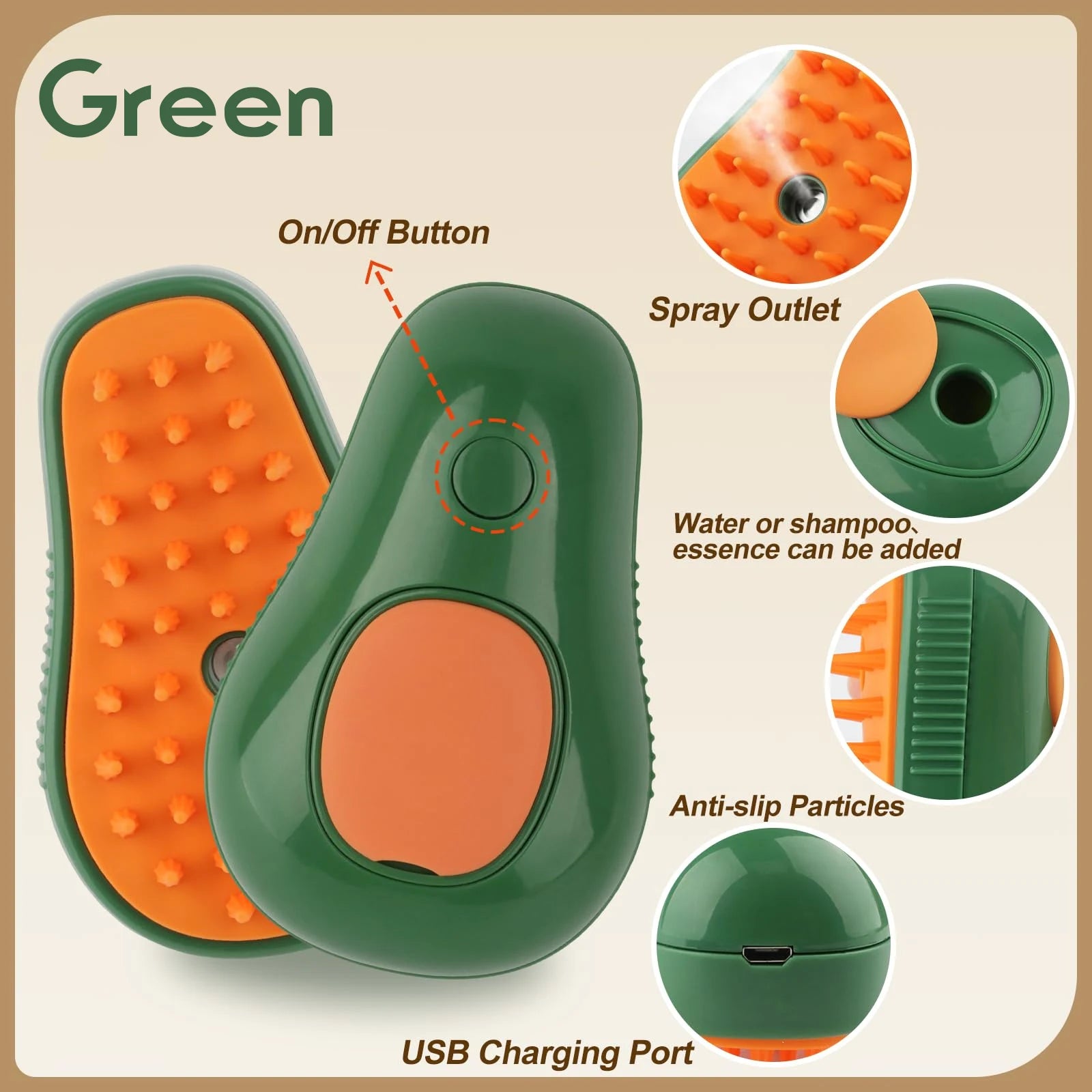 Self-Cleaning Pet Grooming Brush