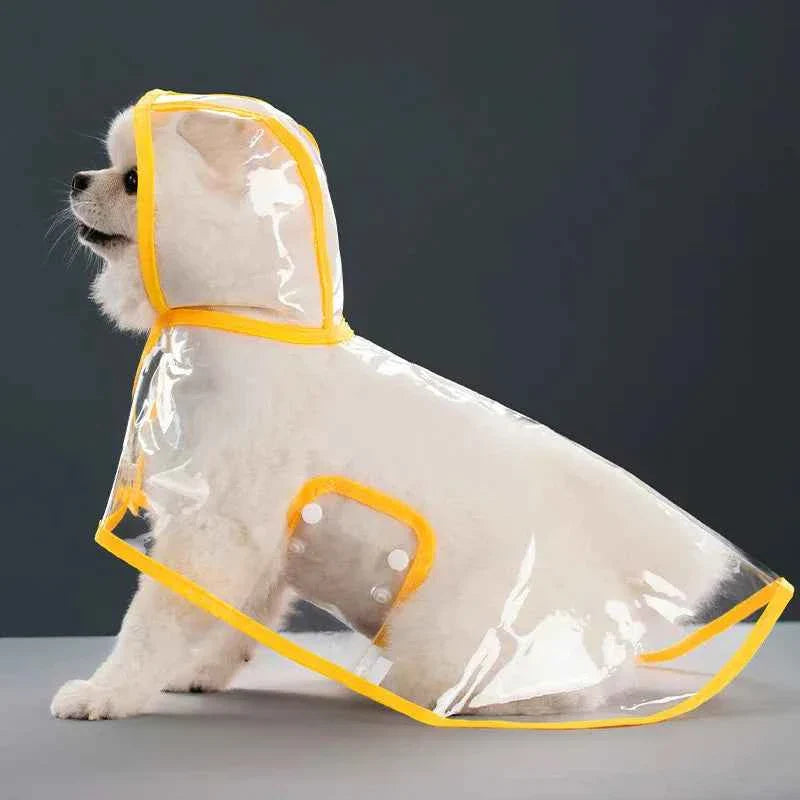 Waterproof Transparent Dog Raincoat with Hood