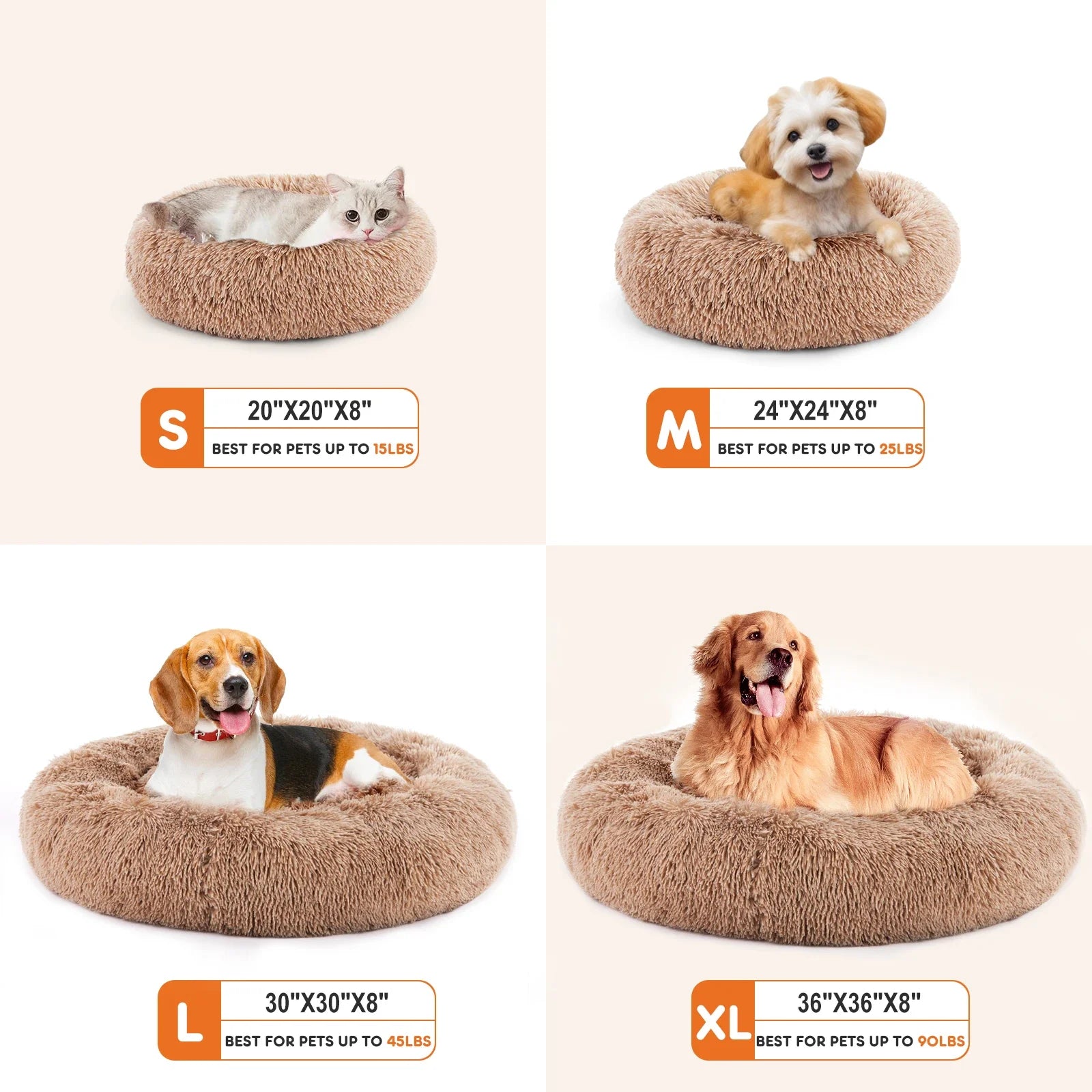 Round Calming Dog Bed