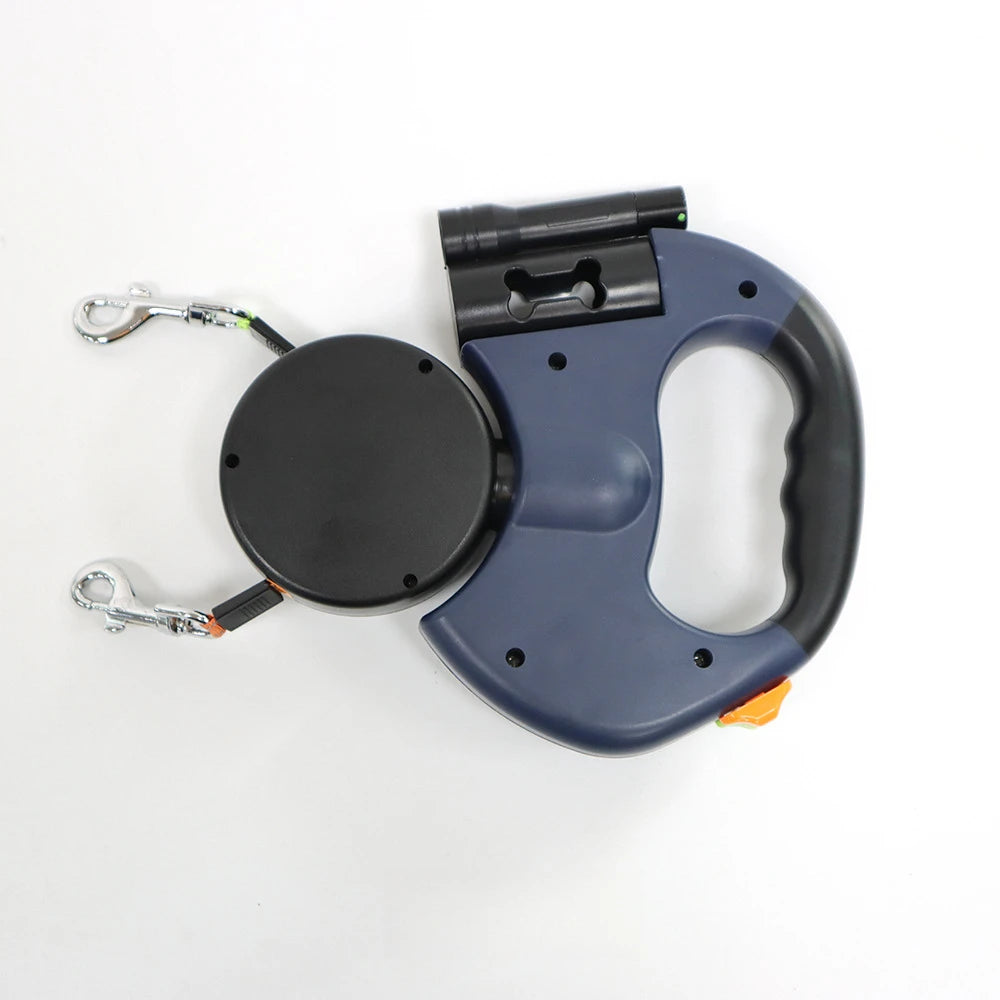 Trail Teck Dual Retractable Dog Leash with Reflective Safety Design