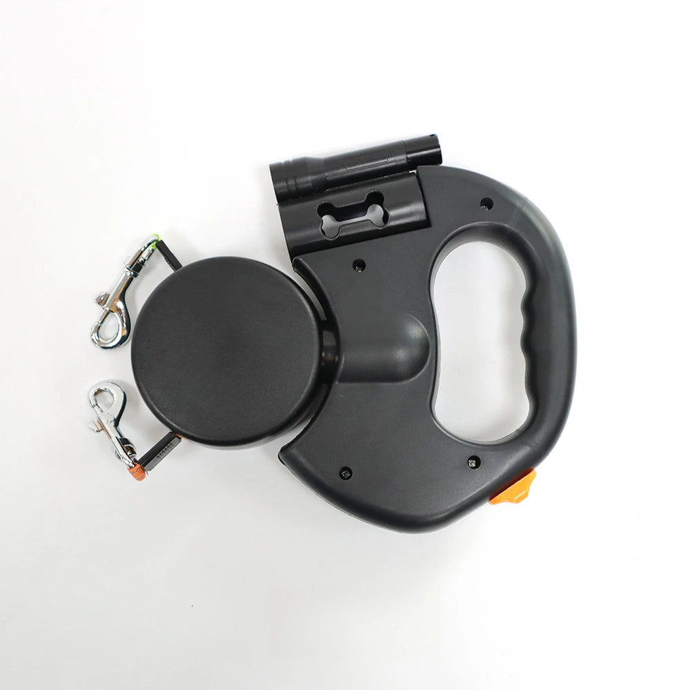 Trail Teck Dual Retractable Dog Leash with Reflective Safety Design