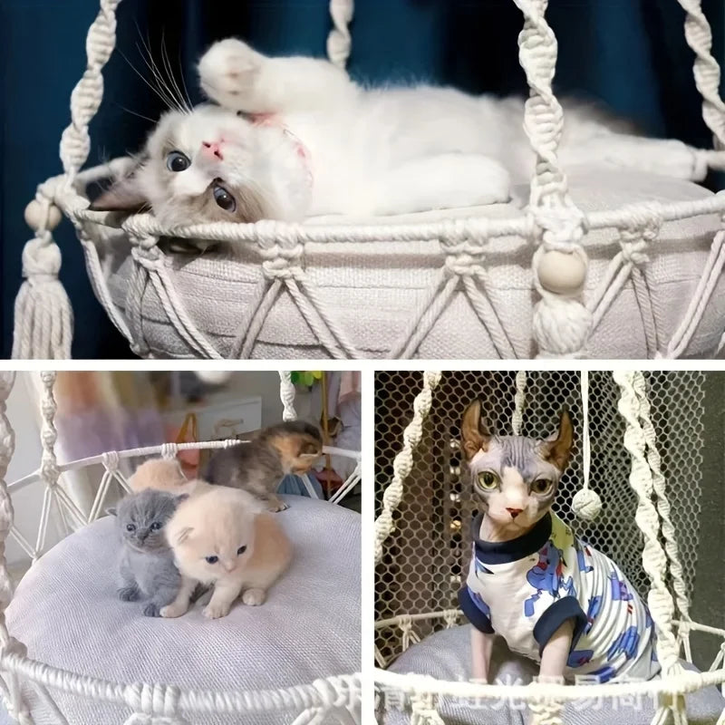 Cotton Hand-Woven Cat Hammock