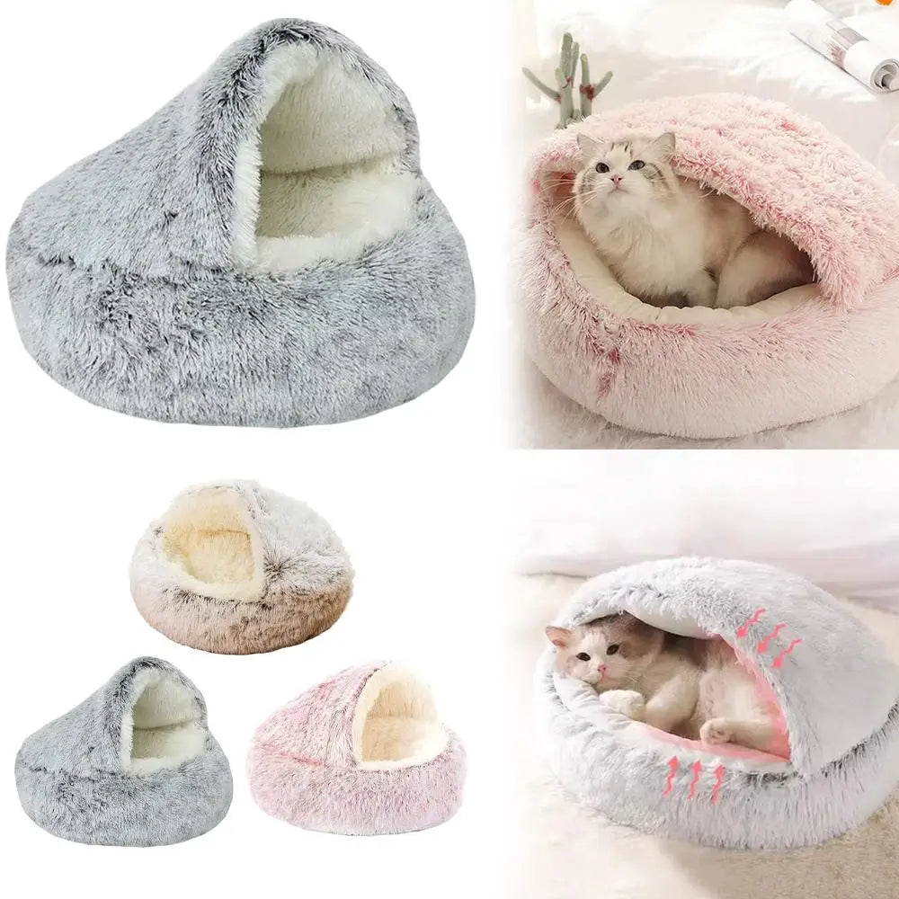 Cozy Plush Cat Bed