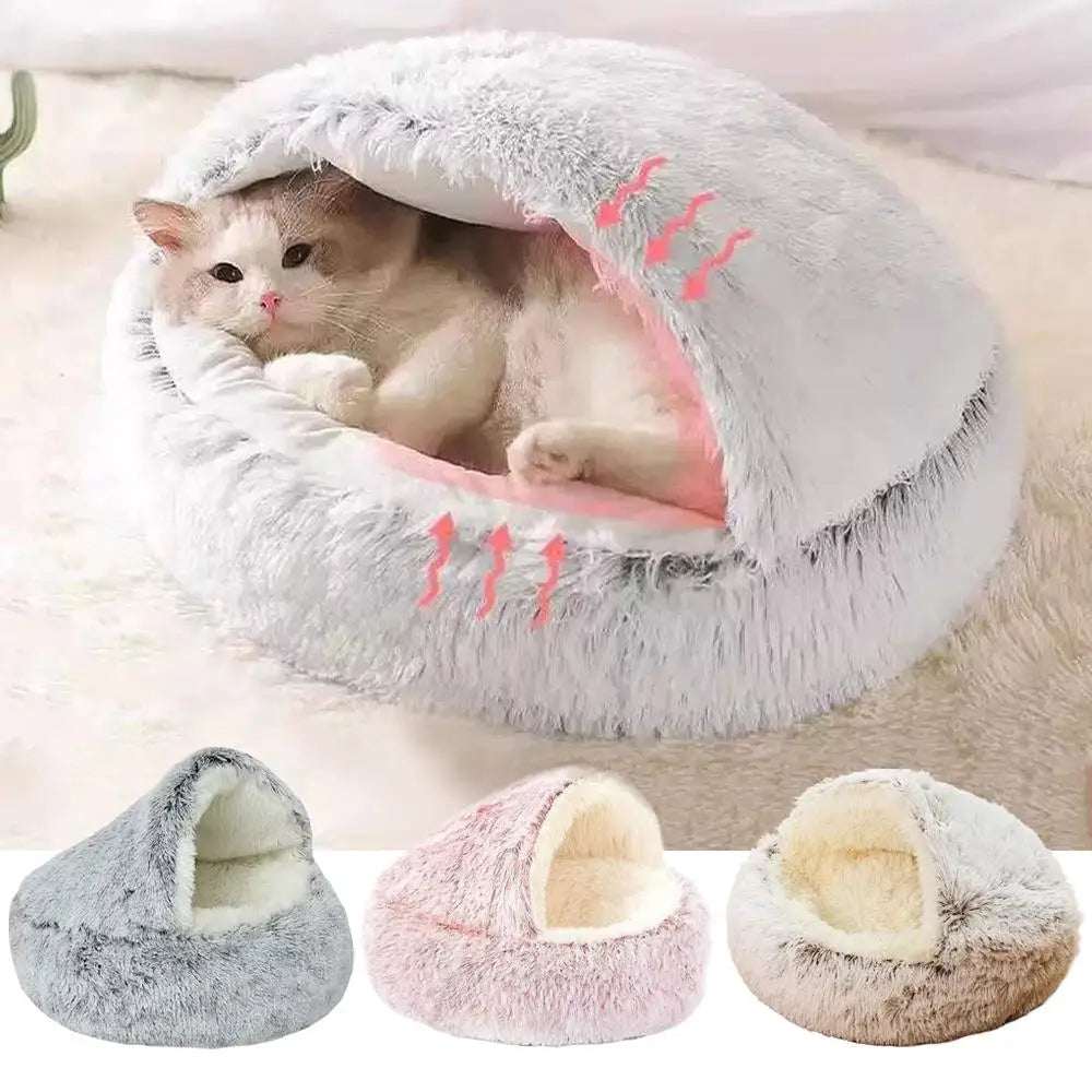 Cozy Plush Cat Bed